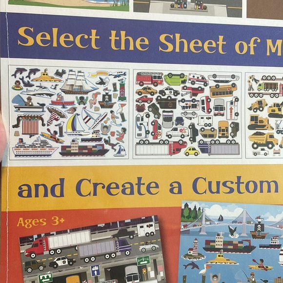 NEW Sealed Melissa & Doug Reusable Sticker Pad “Vehicles” - Picture 5 of 8